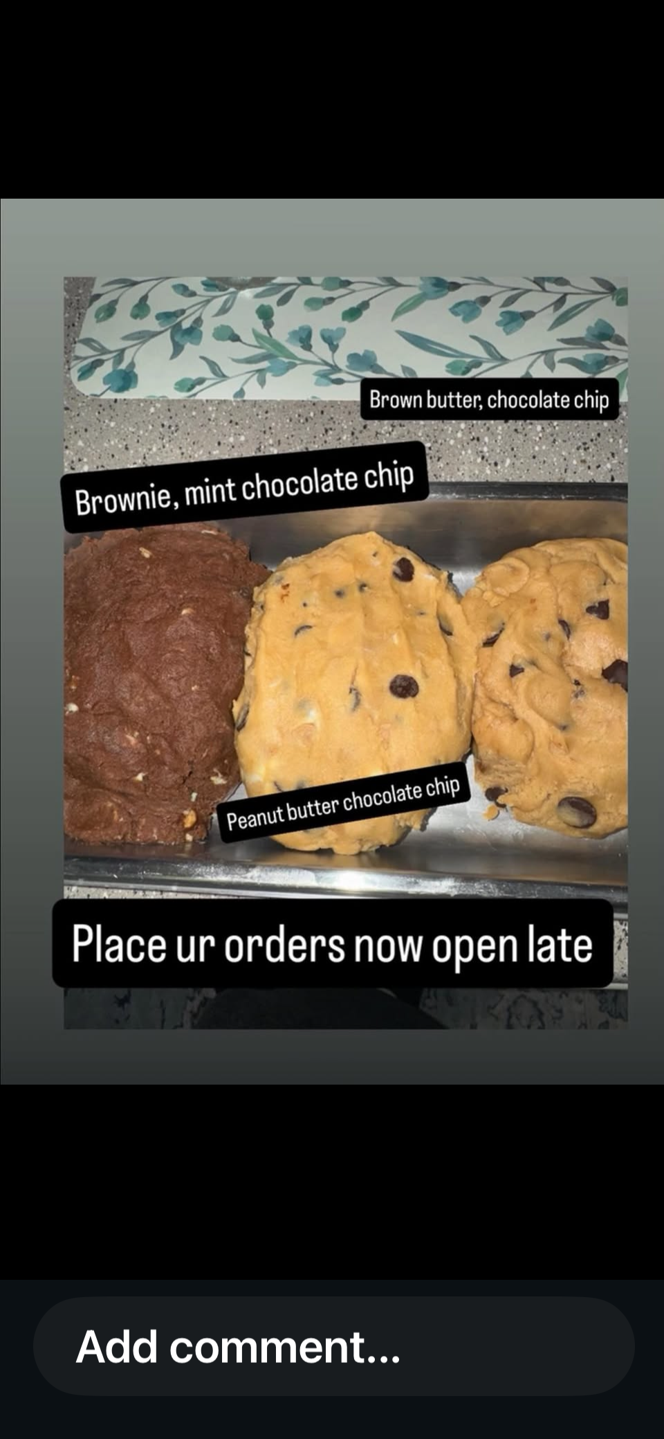 Delicious homemade cookies