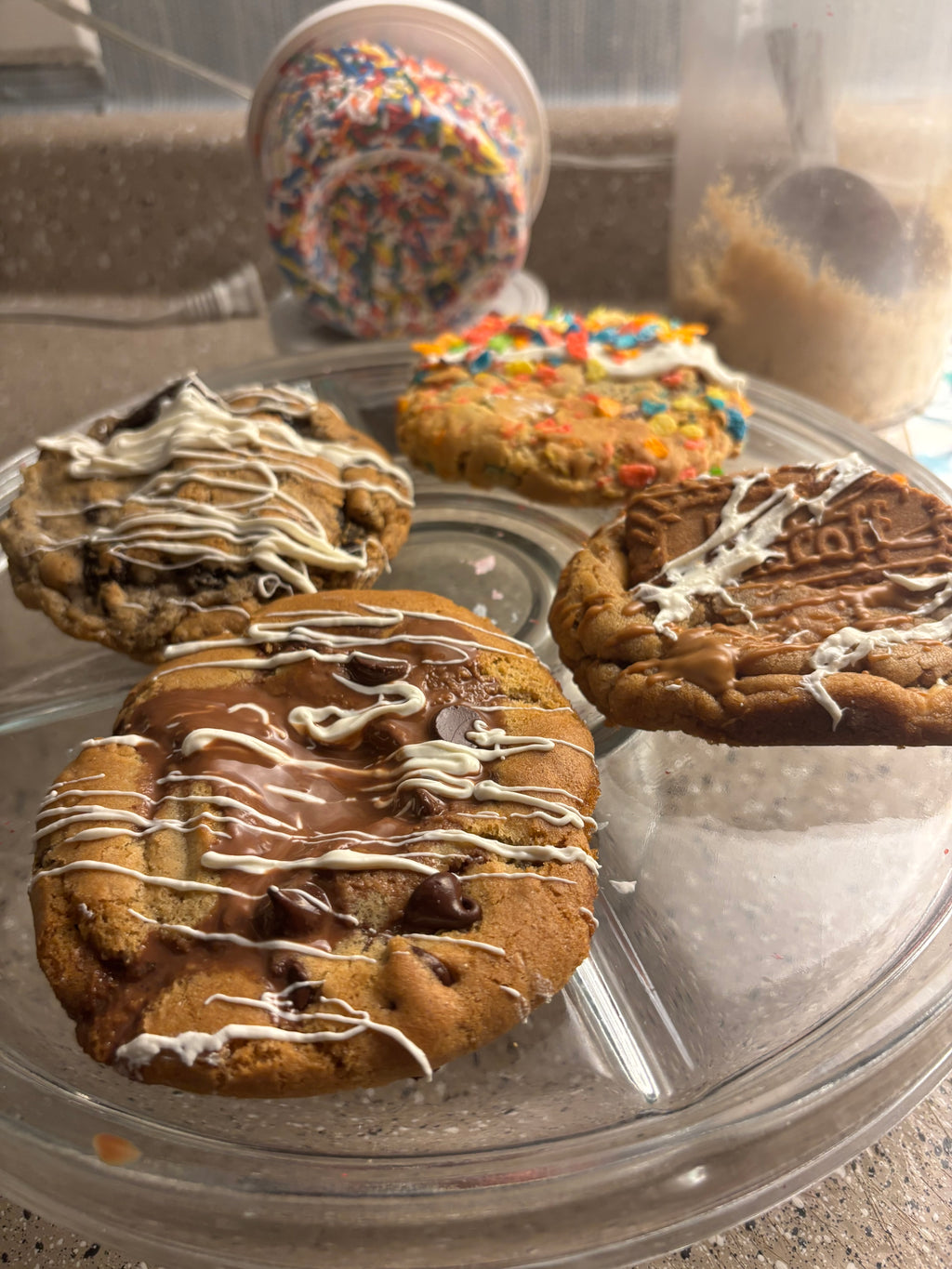 Cookies and cream bisoff cookies and more chocolate chip or tell me what u want